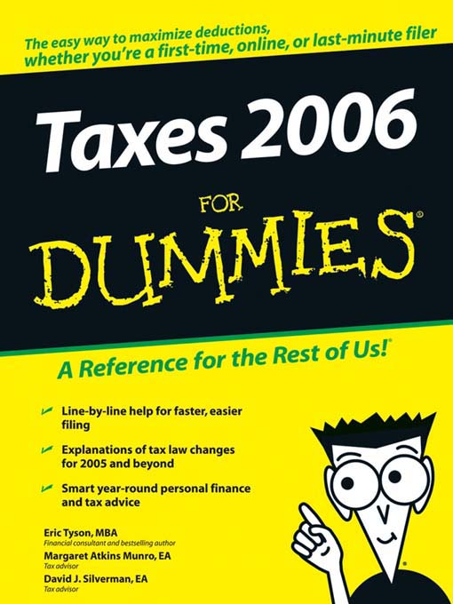 Title details for Taxes 2006 For Dummies by Eric Tyson - Available
